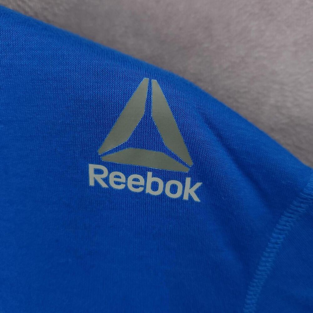 Reebok T Shirt Mens 2XL Blue Supremium Tee Speed Wick Short Sleeve Running - Picture 2 of 9